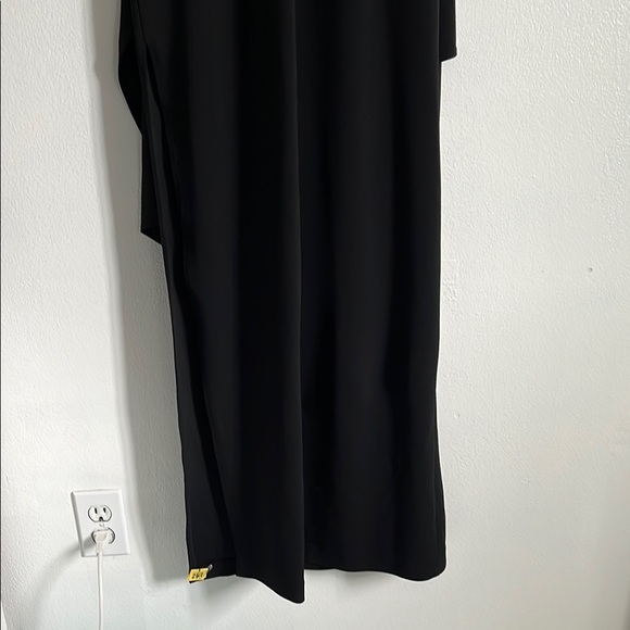 Badgley Mishka Black Halter, Ruched Side Slit Evening Gown - Picture 13 of 13
